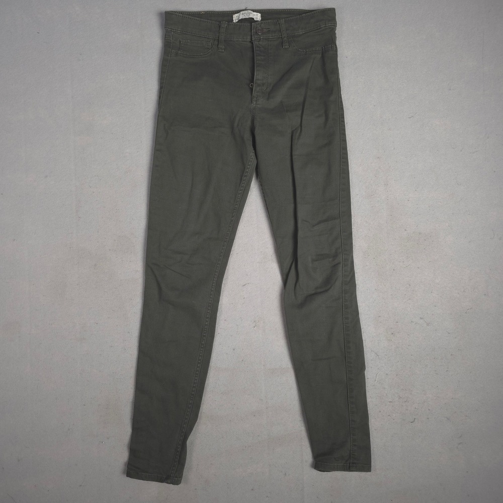 Abercrombie & Fitch Olive Green High Rise Skinny Jeans Size 4R